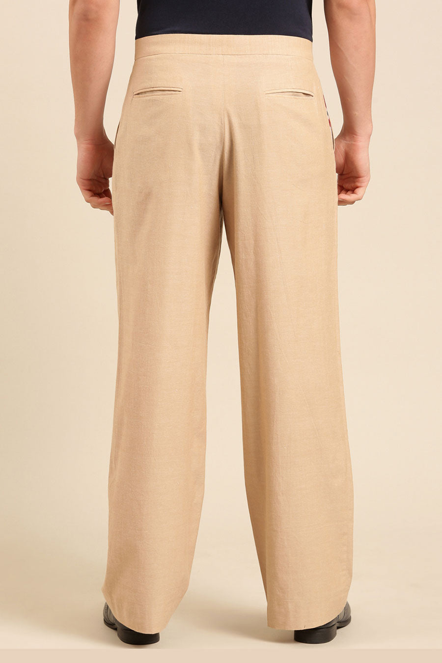 Beige Malai Cotton Pants