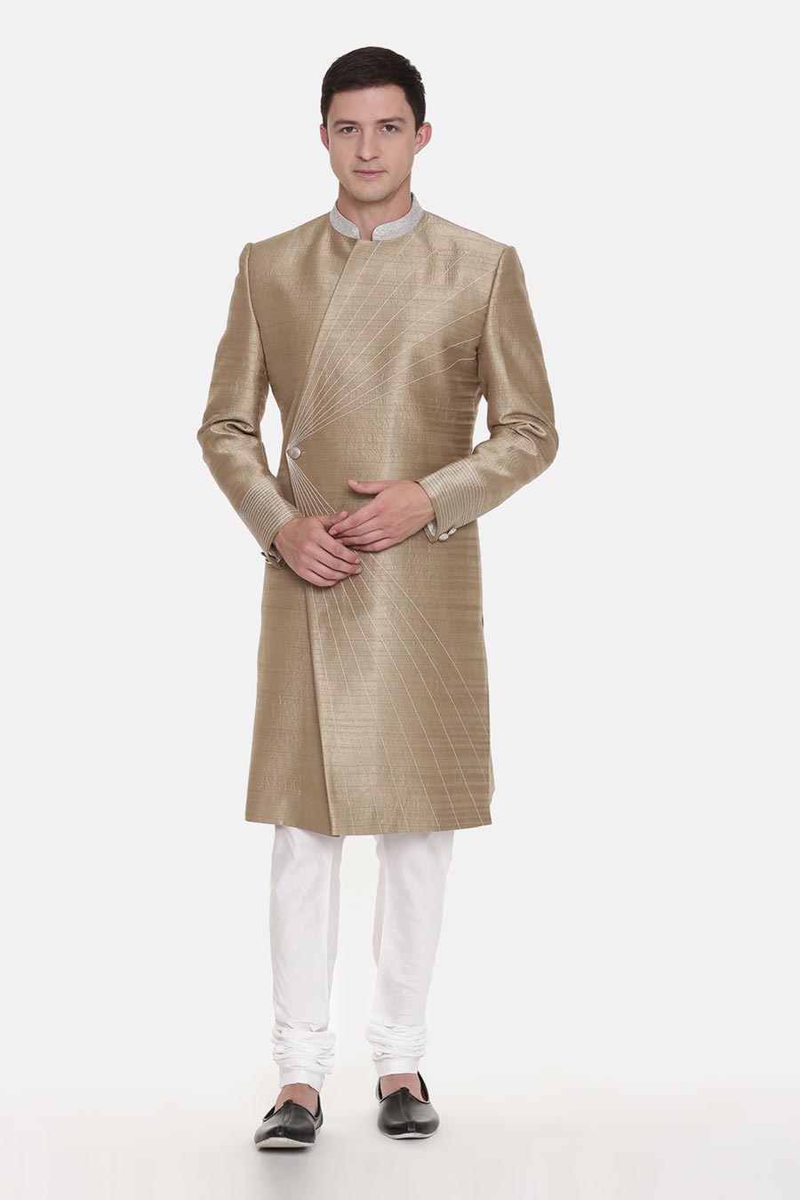 Gold Stitch Detailed Sherwani Set