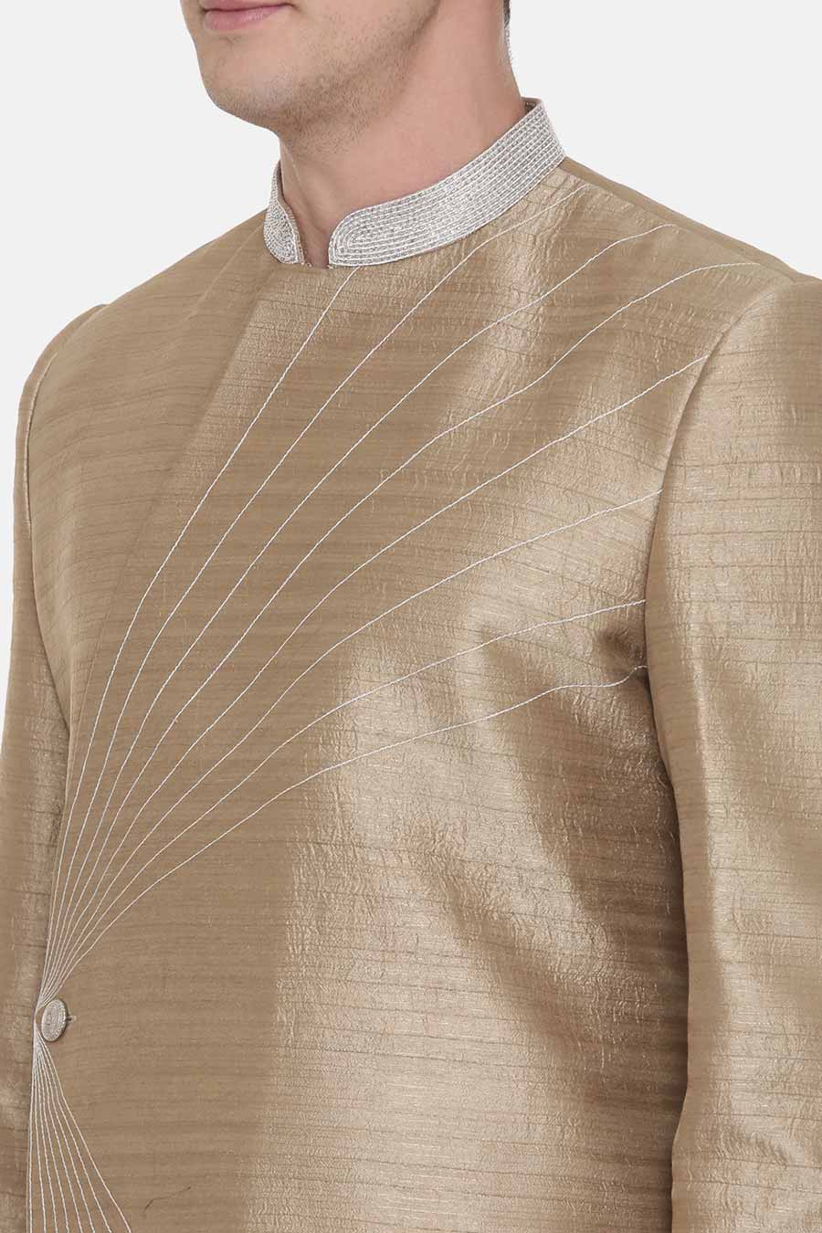 Gold Stitch Detailed Sherwani Set