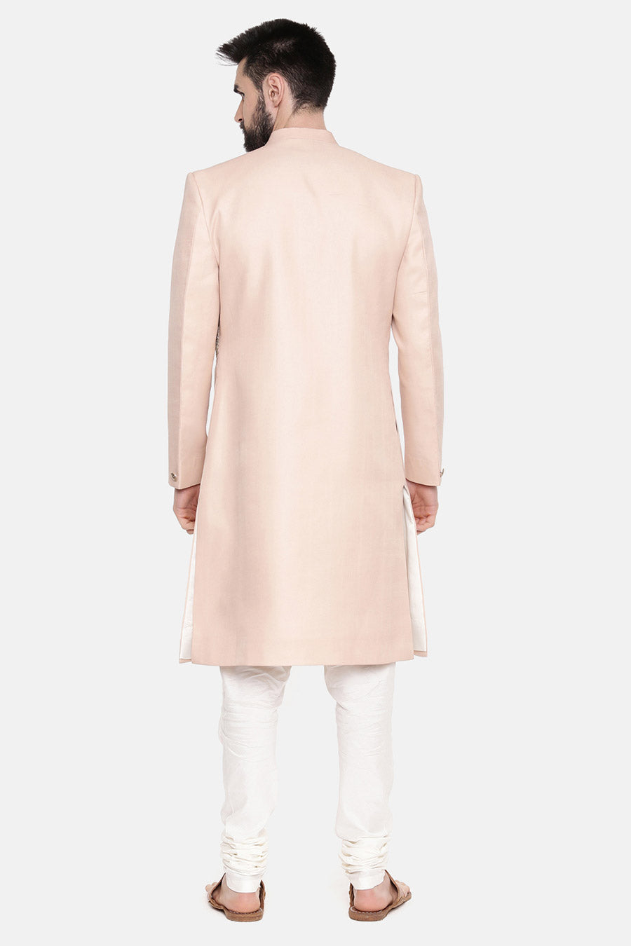 Baby Pink Embroidered Sherwani Set