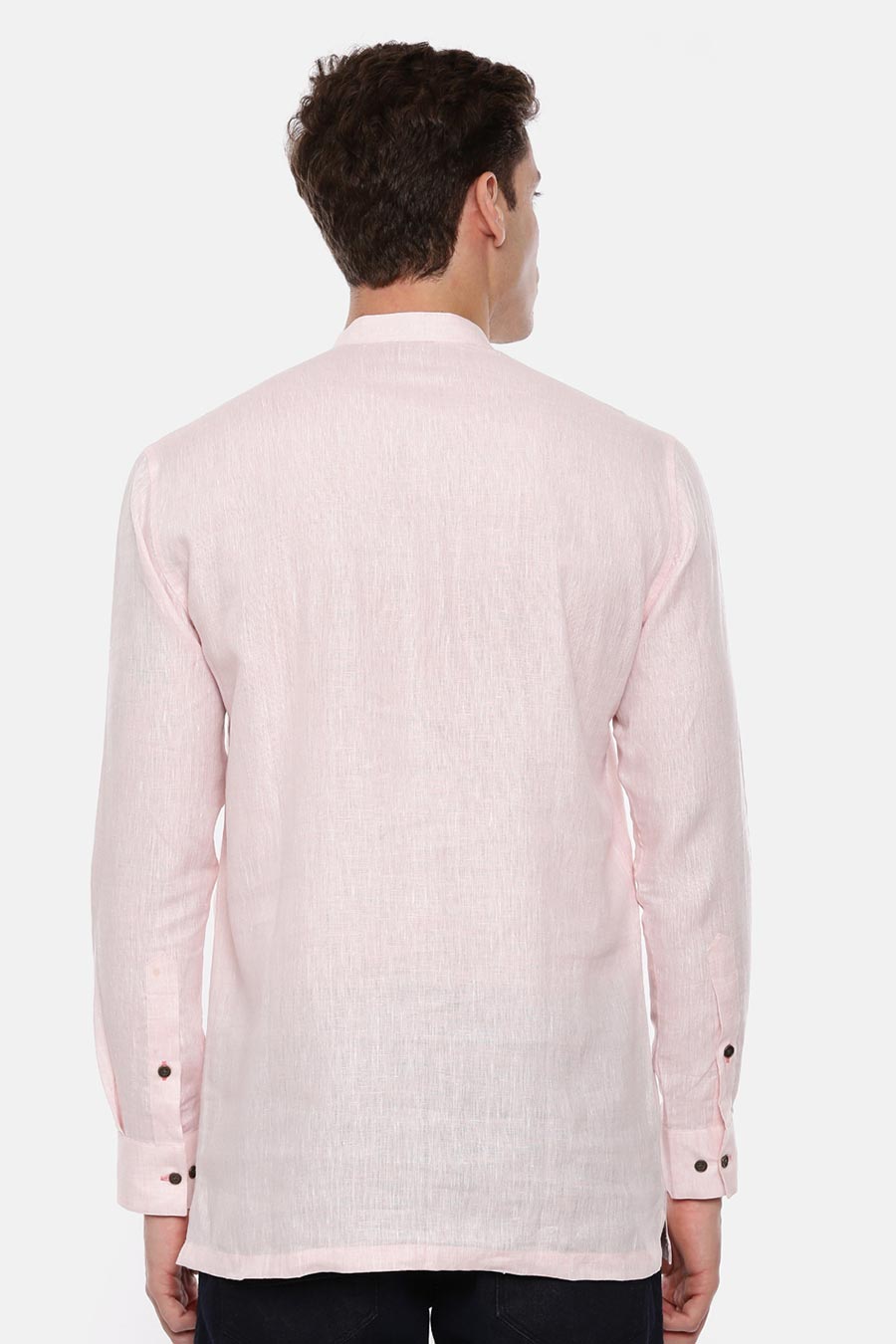 Baby Pink Linen Short Kurta