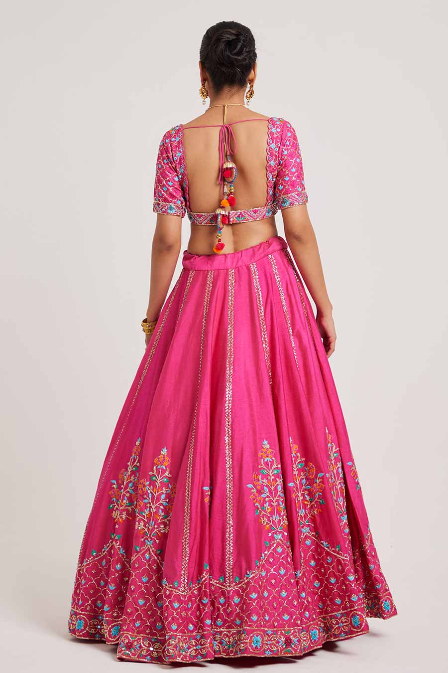 Pink Bhargvi Embroidered Lehenga Set