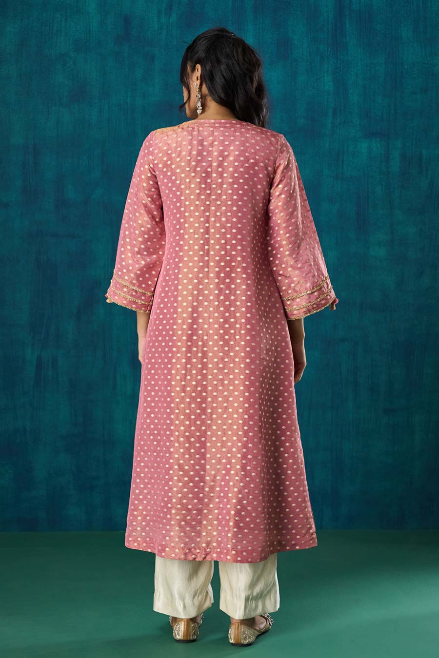 Pink Zari Butti Amala Kurta