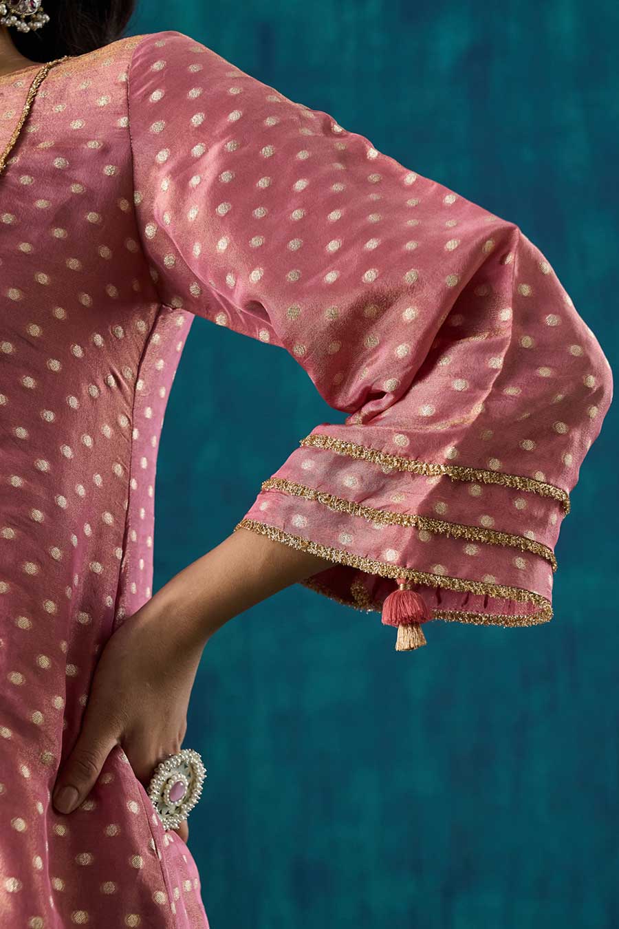 Pink Zari Butti Amala Kurta