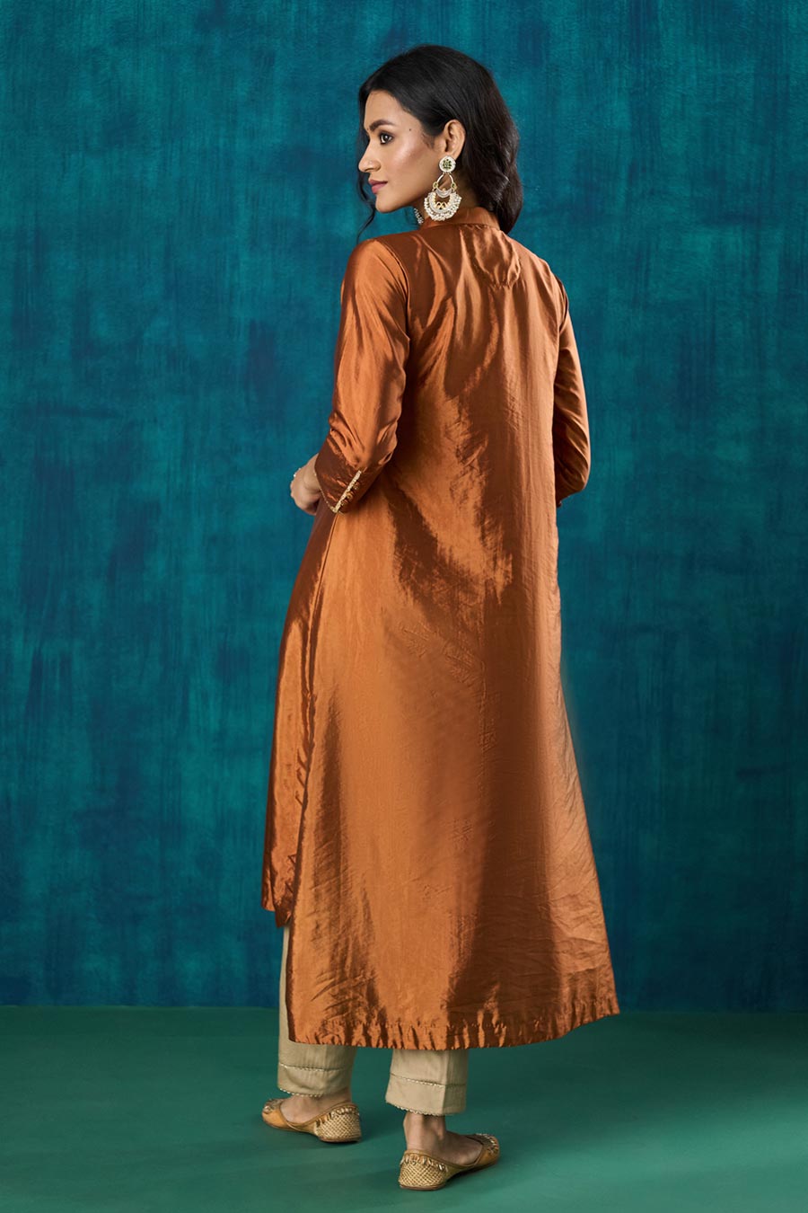 Rust High-Low Sanika Kurta