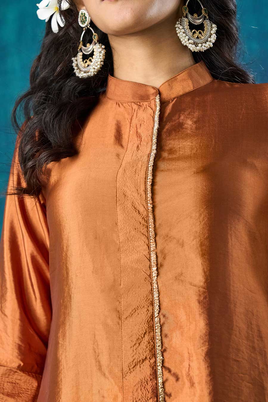 Rust High-Low Sanika Kurta