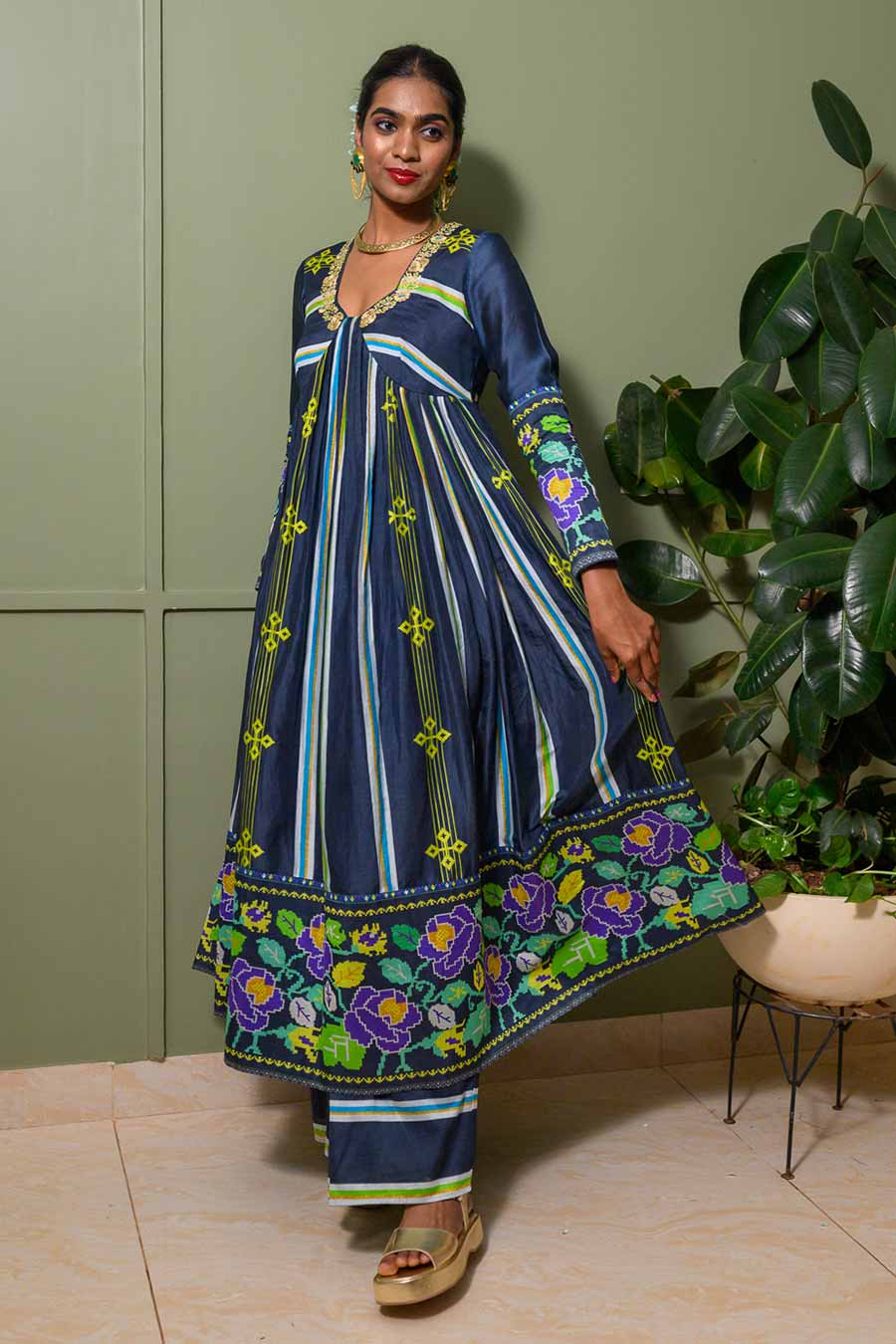 Bluebell Printed Anarkali Set