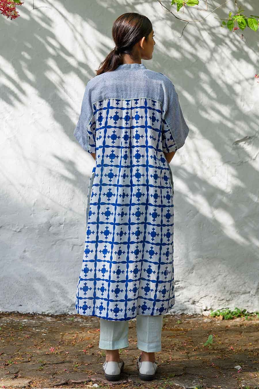 White Ana Karina Handblock Print Tunic