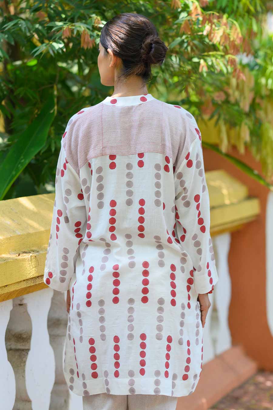 White Catia Handblock Printed Tunic