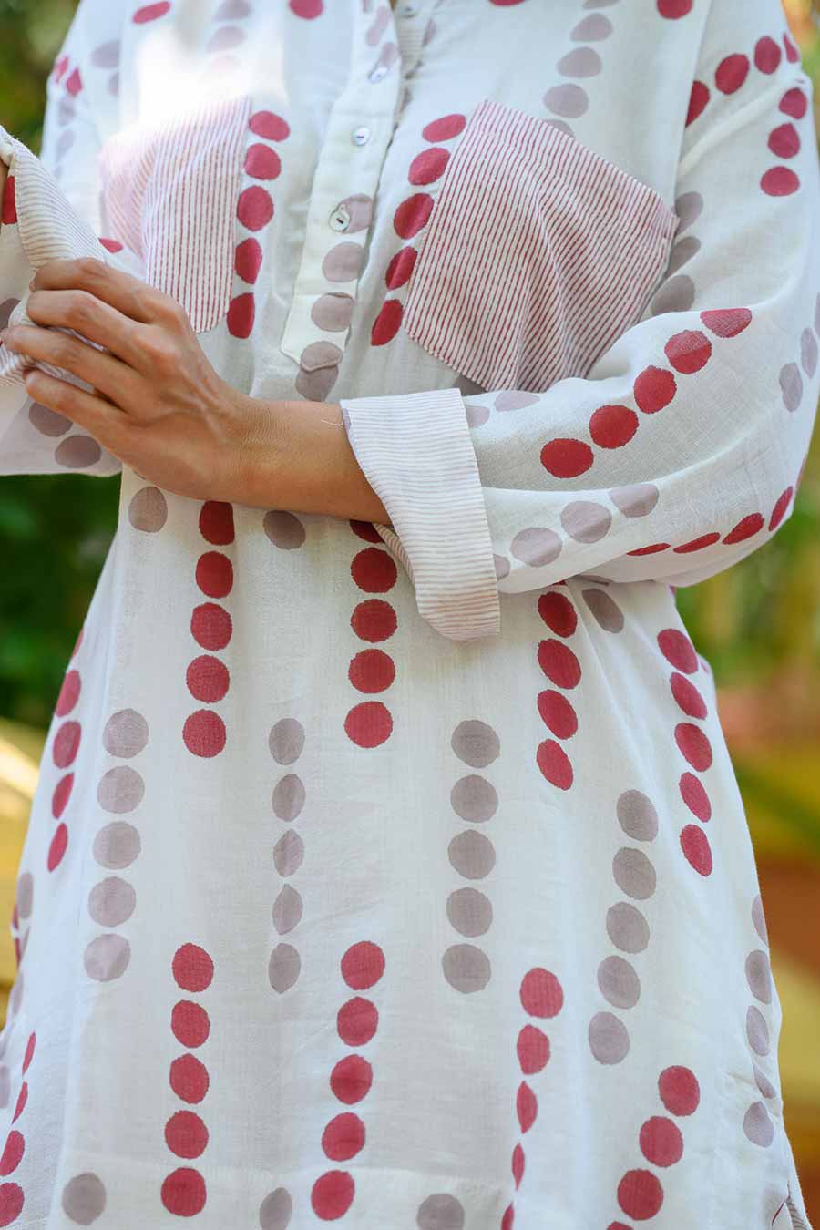 White Catia Handblock Printed Tunic