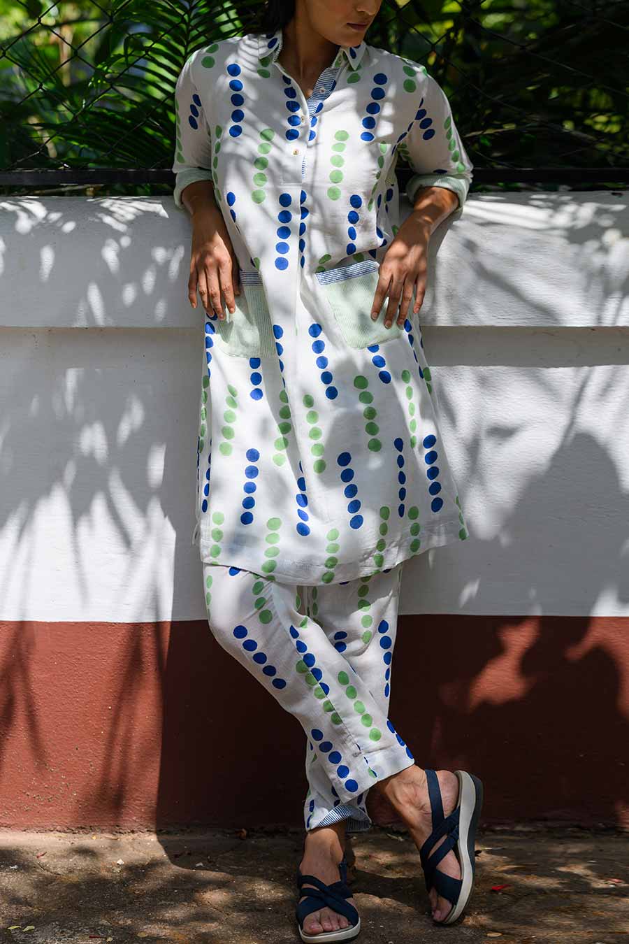 White Mira Maria Handblock Print Co-Ord Set