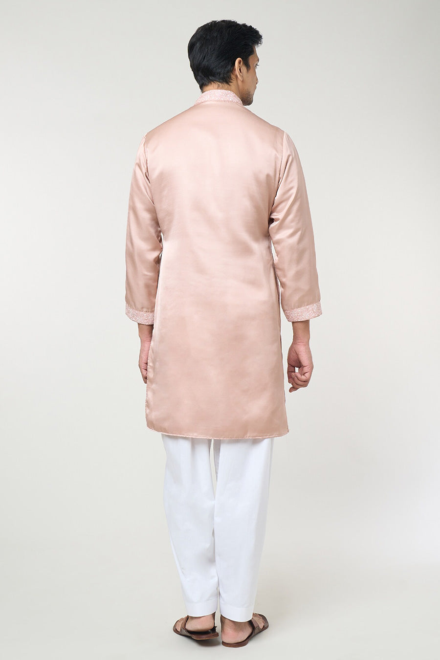 Dusty Rose Embroidered Kurta Set