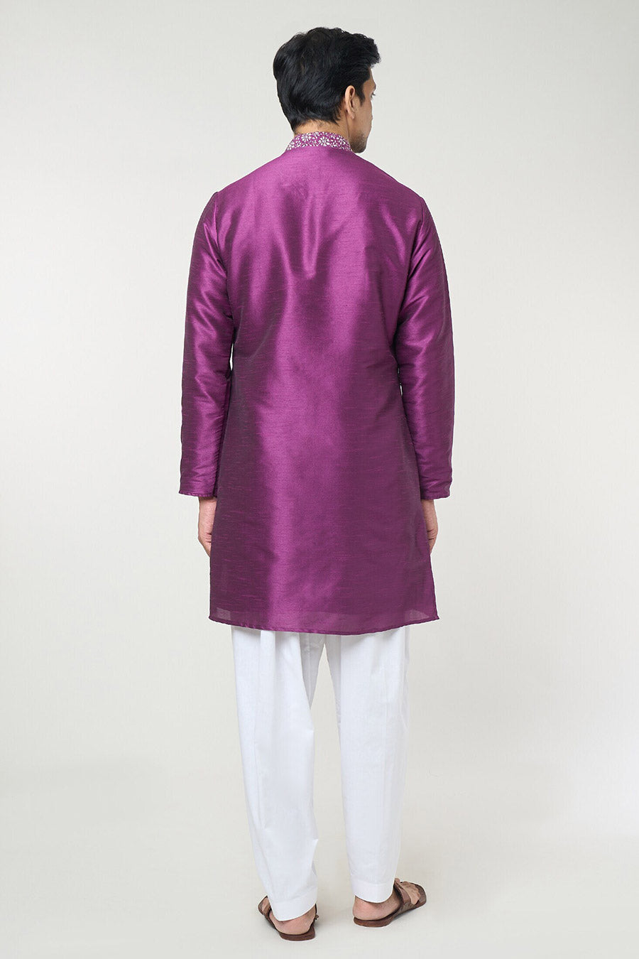 Violet Embroidered Kurta Set