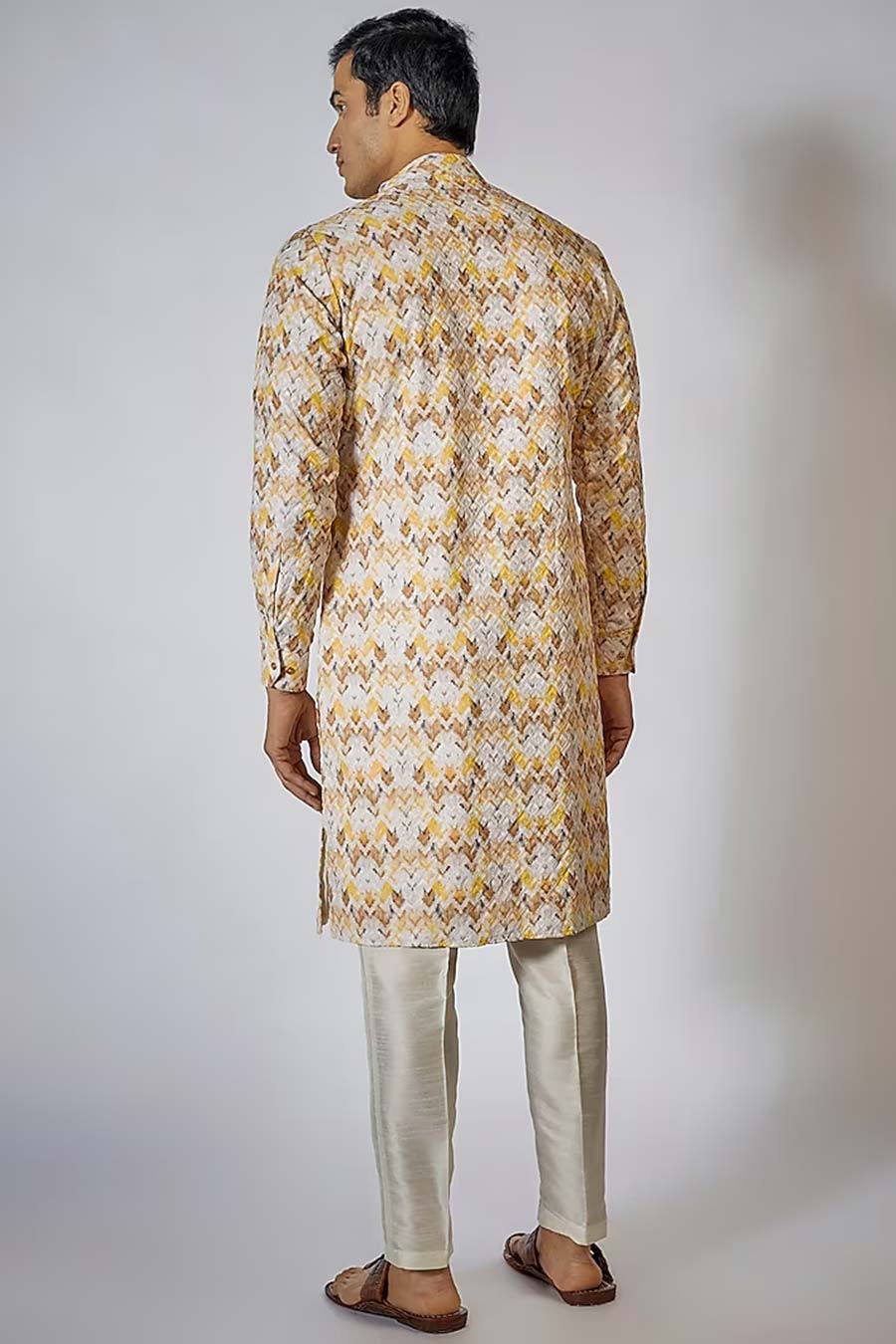 Off-White Embroidered Kurta Set