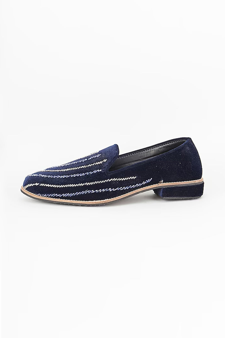 Royal Blue Cut-Dana Embroidered Loafers