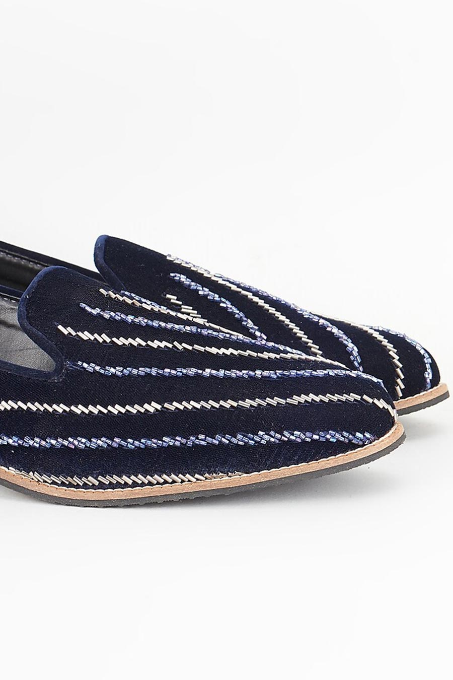 Royal Blue Cut-Dana Embroidered Loafers