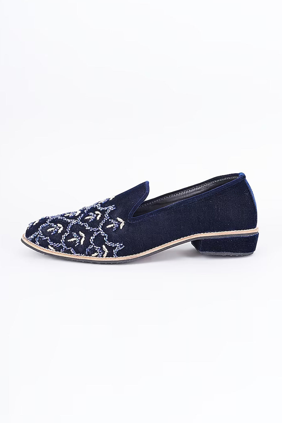 Blue Cut-Dana Embroidered Loafers