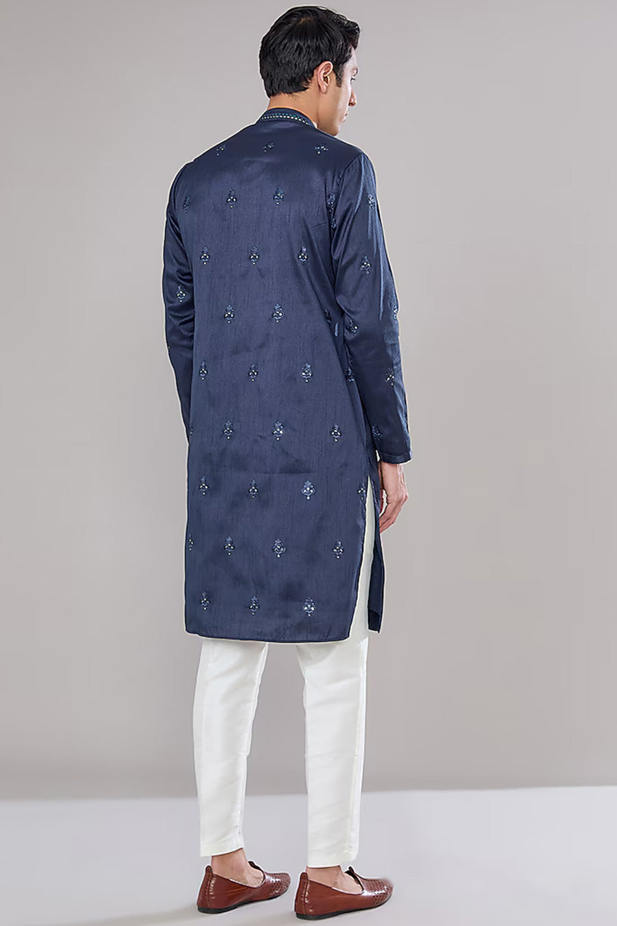 Royal Blue Embroidered Kurta Set