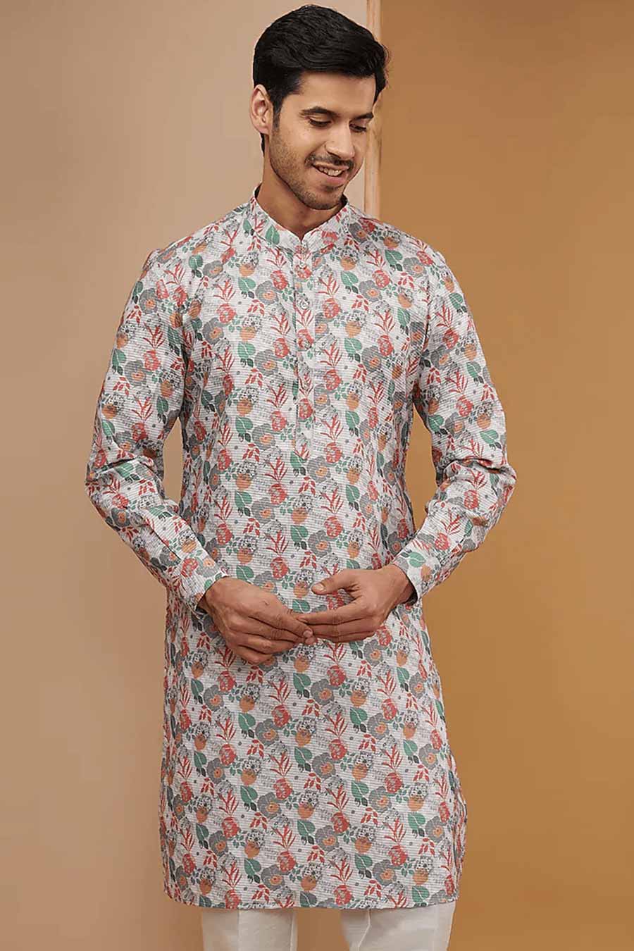 Multicolour Printed Kurta Set