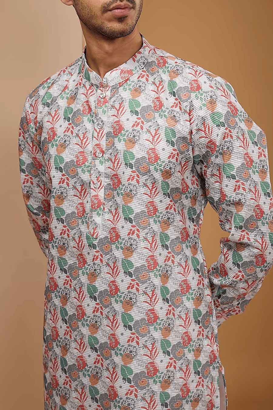 Multicolour Printed Kurta Set