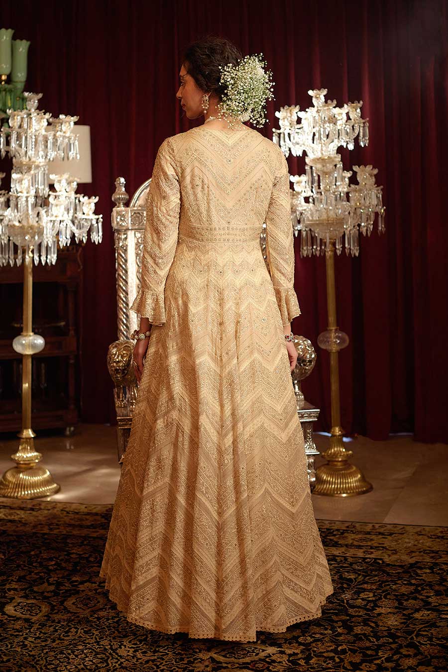 Gold Chandan Embroidered Gown