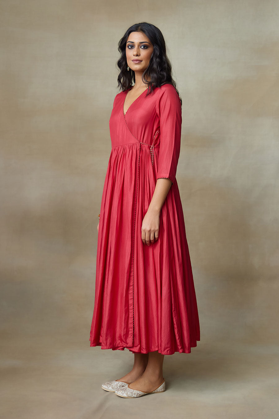 Red Rise Angrakha Kurta