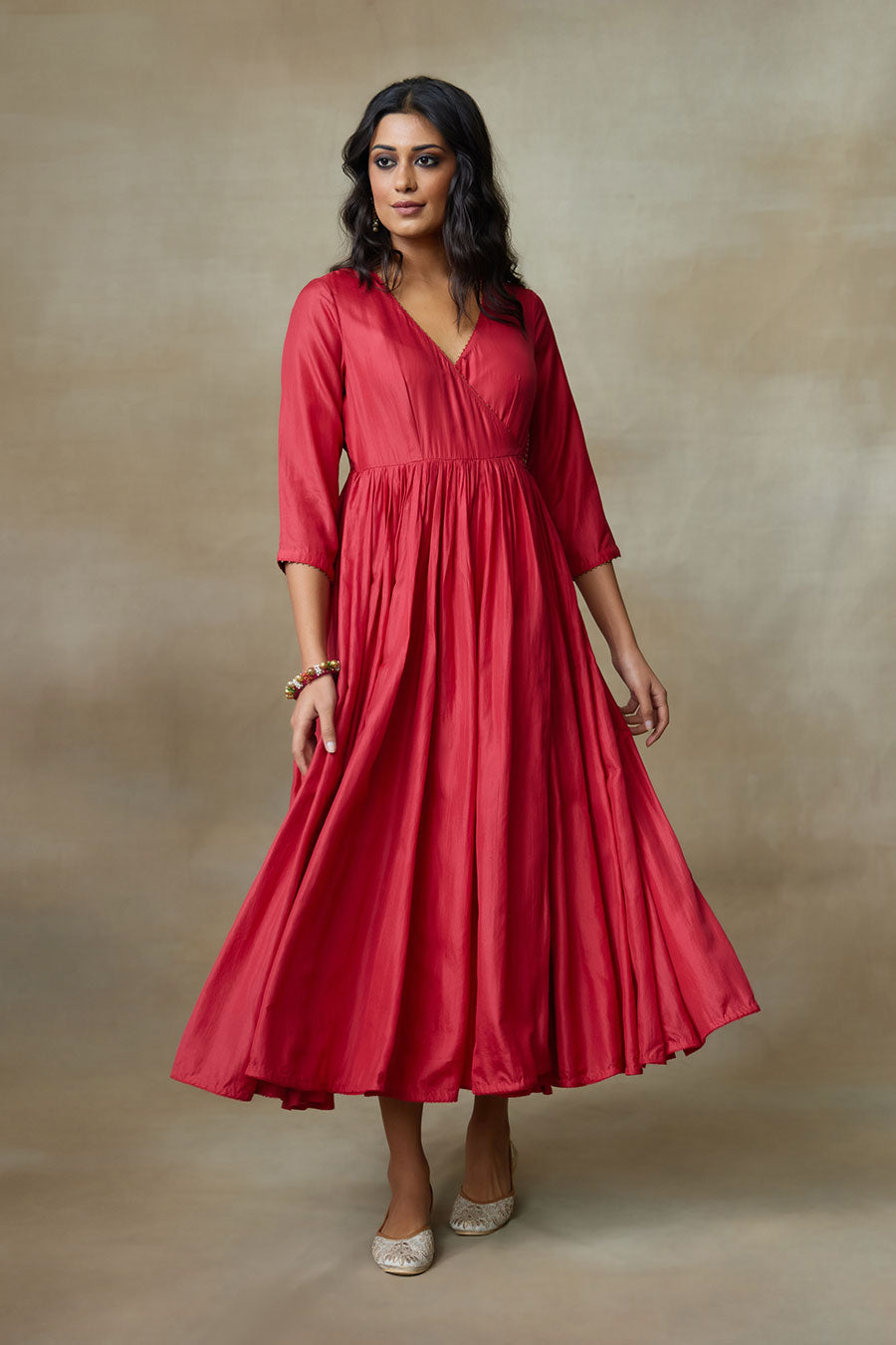 Red Rise Angrakha Kurta