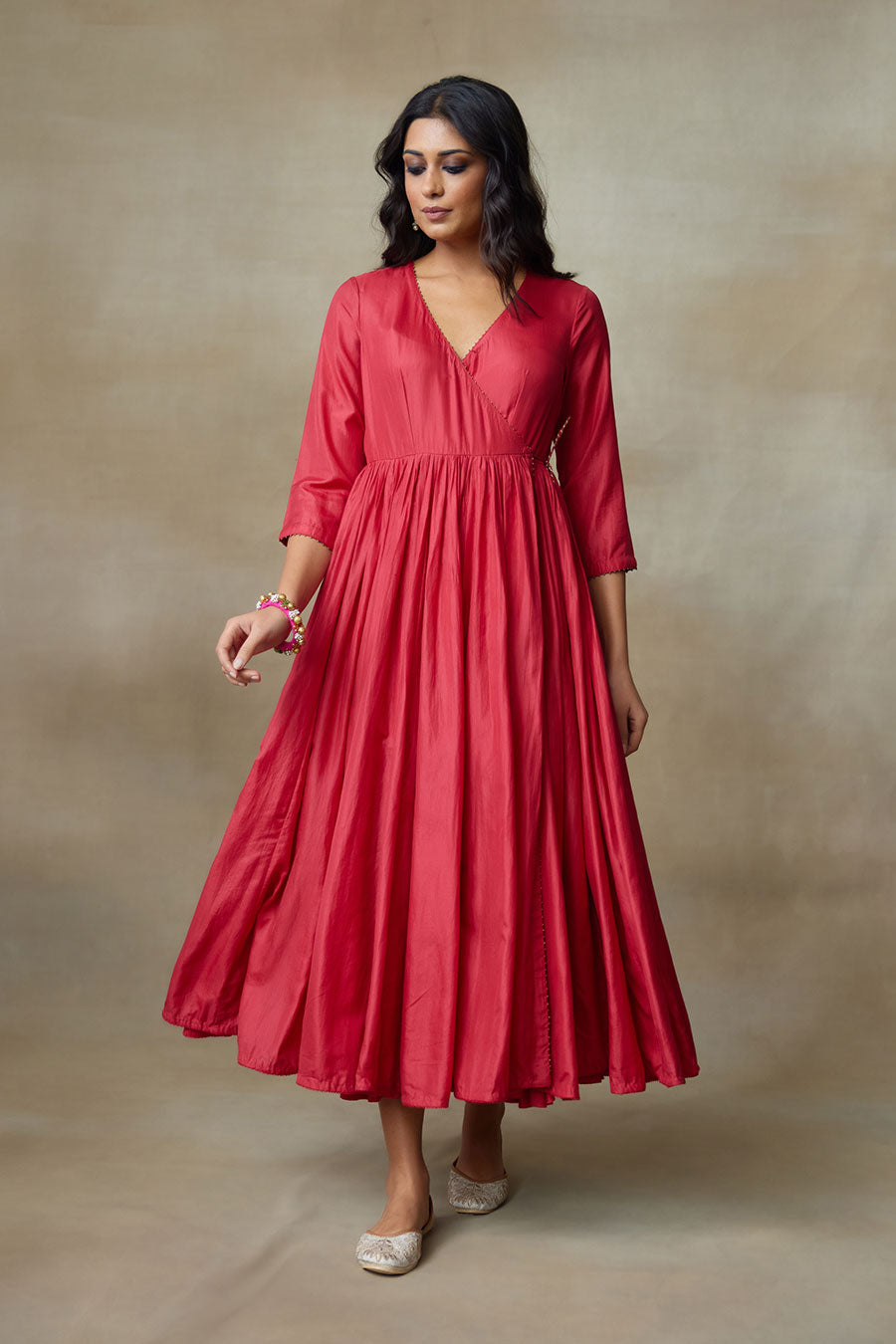 Red Rise Angrakha Kurta