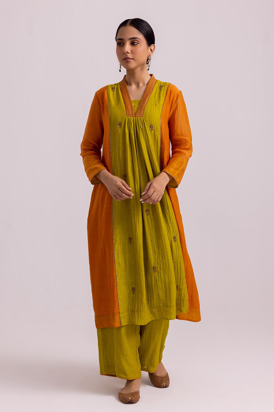 Green Megha Embroidered Kurta Set