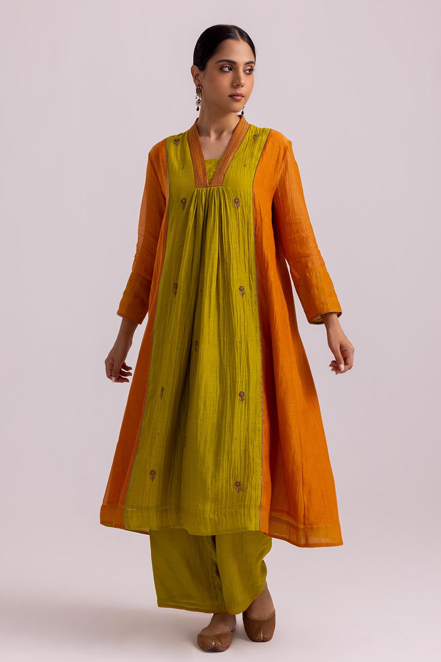 Green Megha Embroidered Kurta Set