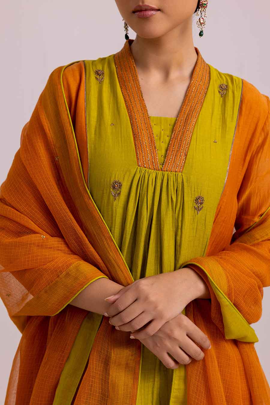 Green Megha Embroidered Kurta Set