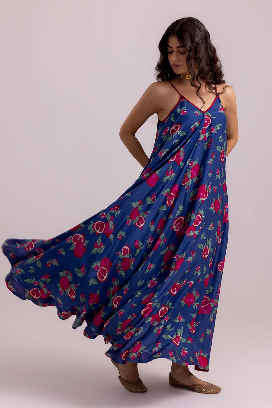 Blue Maria Anaar Printed Flowy Dress