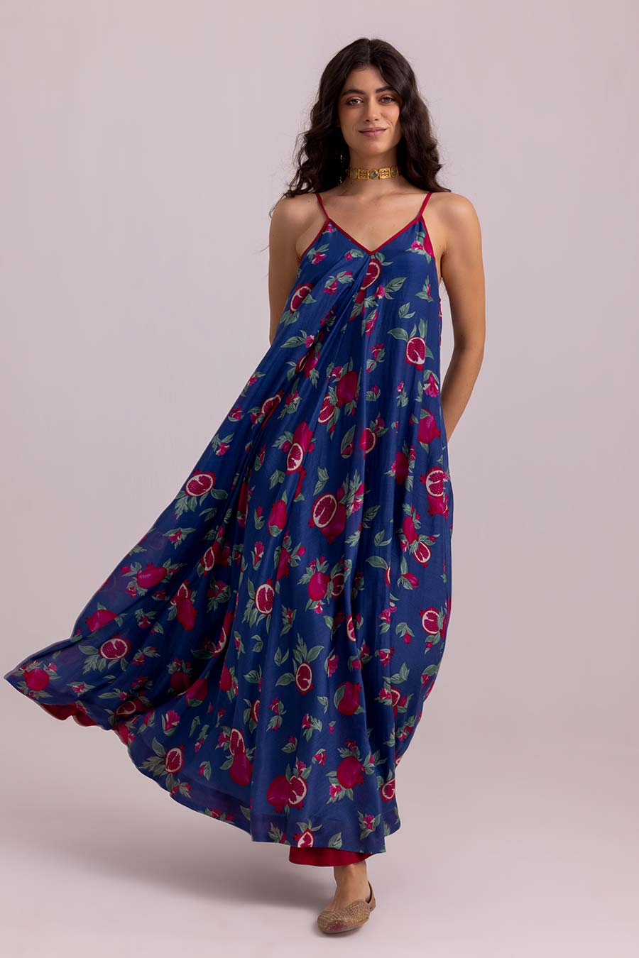 Blue Maria Anaar Printed Flowy Dress