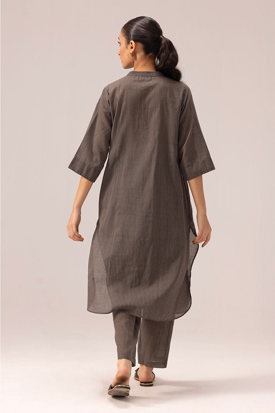 Grey Simran Handwoven Kurta & Pant Set