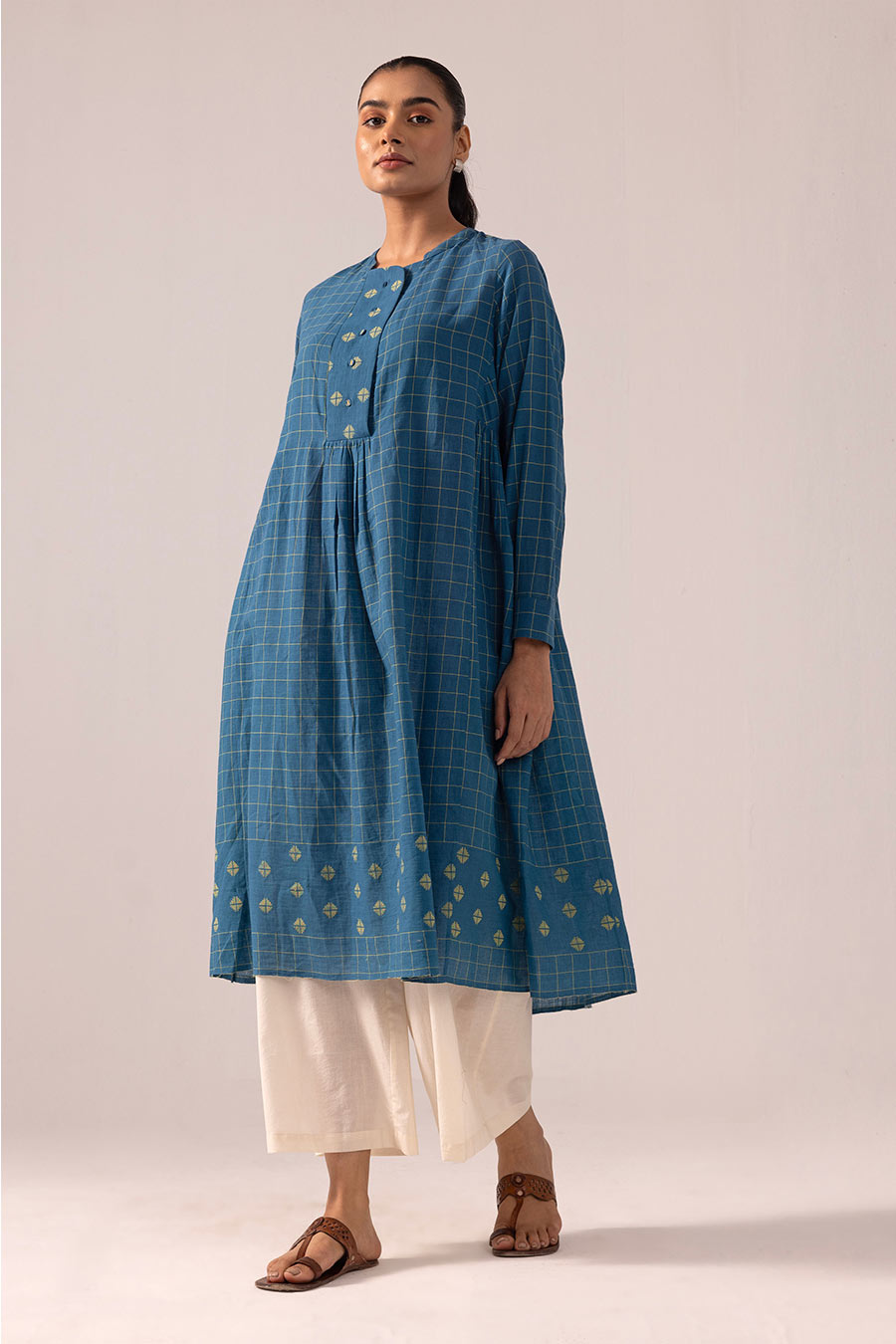 Blue Ira Handwoven Kurta & Pant Set