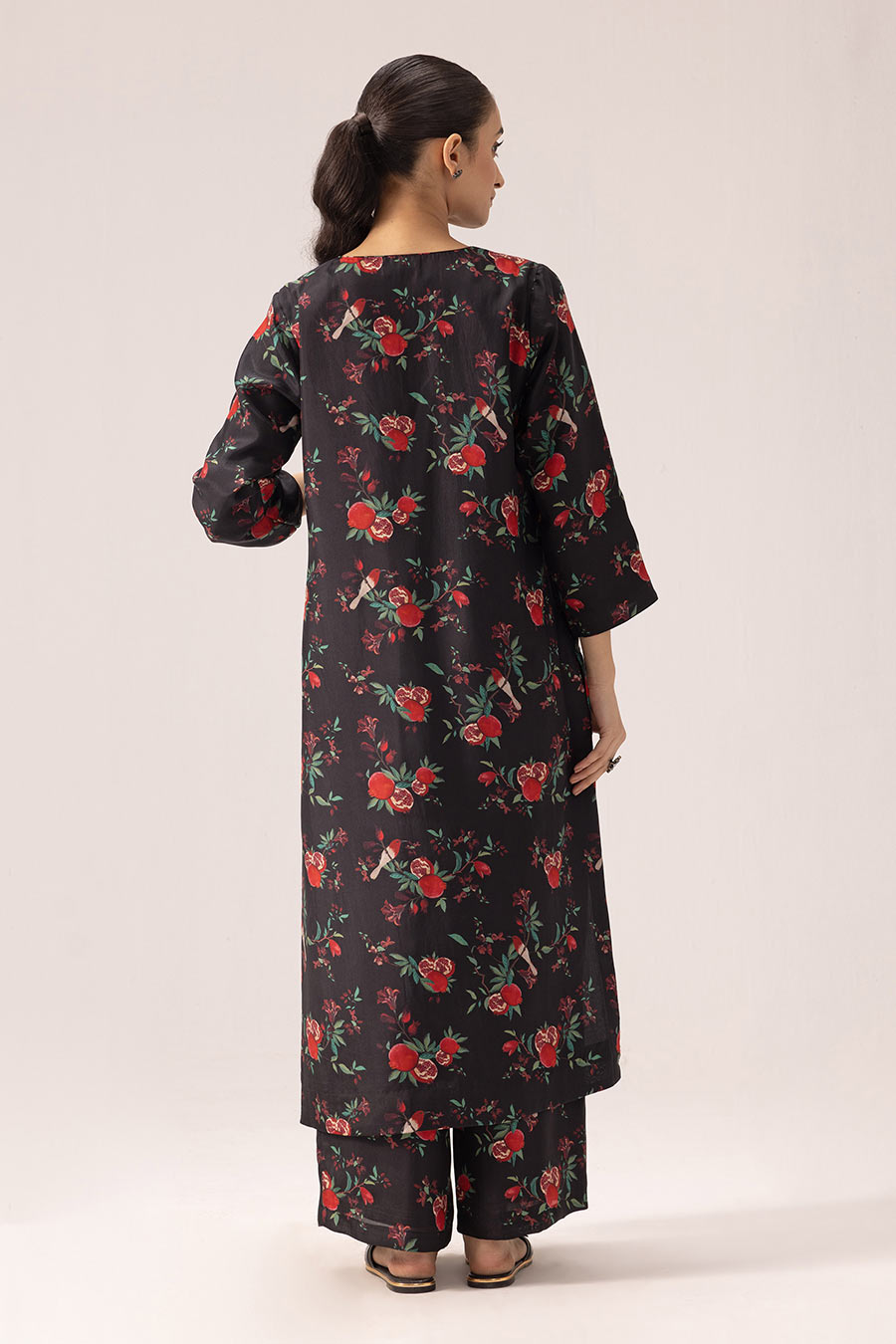 Black Amelia Printed Kurta Set