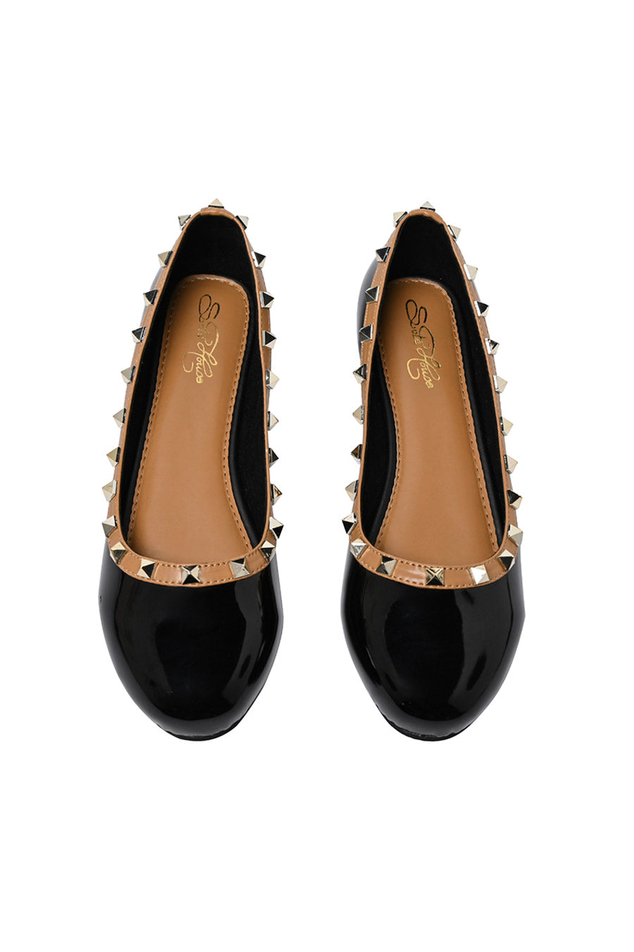 Valentino In Black Round Ballerina