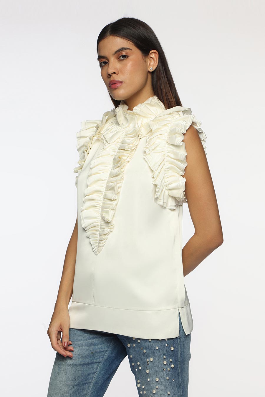 Off-White Frill Top