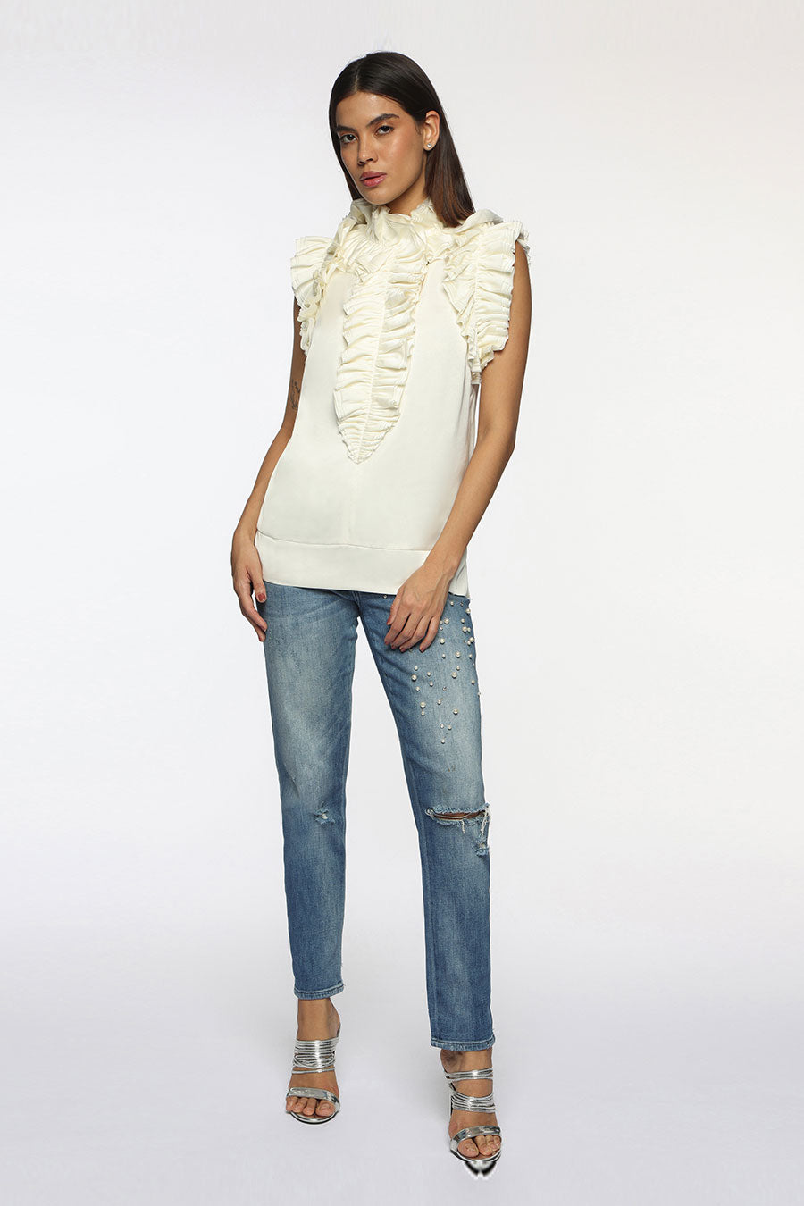 Off-White Frill Top