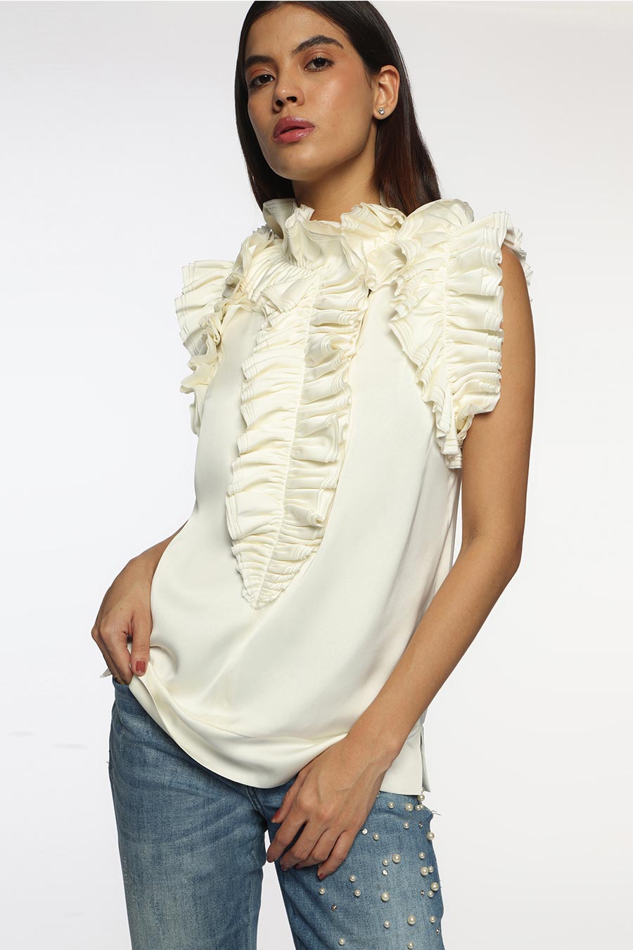 Off-White Frill Top