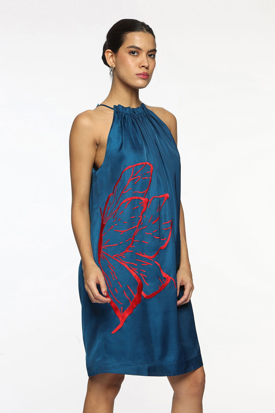 Blue Miranda Gathered Dress