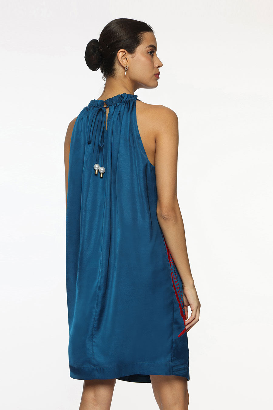 Blue Miranda Gathered Dress