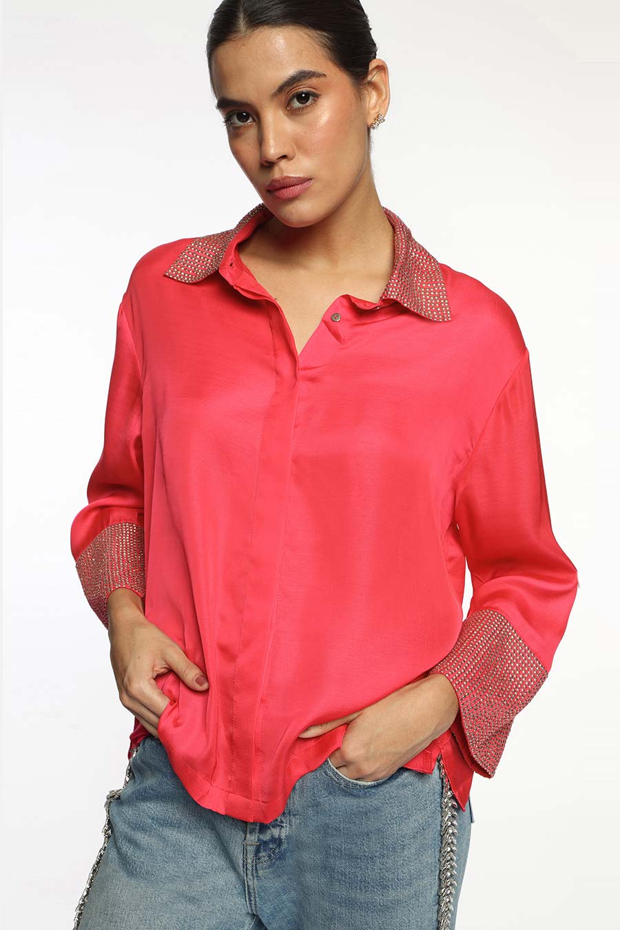 Pink Kate Embellished Shirt