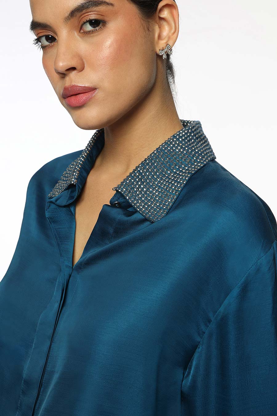 Blue Kate Embellished Shirt