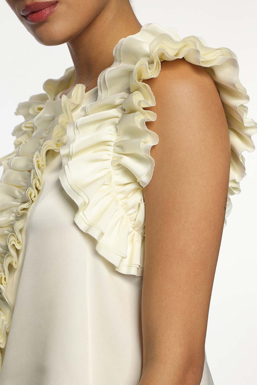 Off-White Butterfly Frilled Top