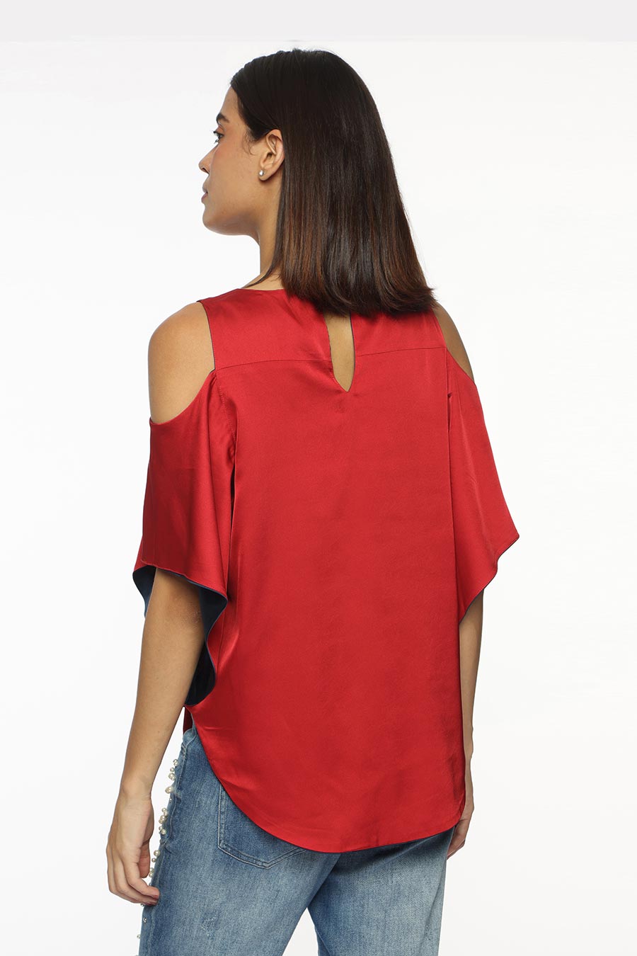 Red & Blue Emily Reversible Top