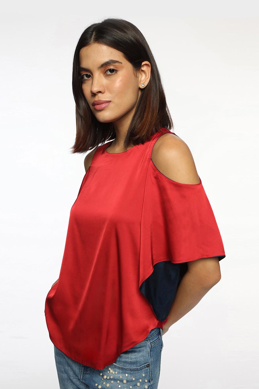 Red & Blue Emily Reversible Top