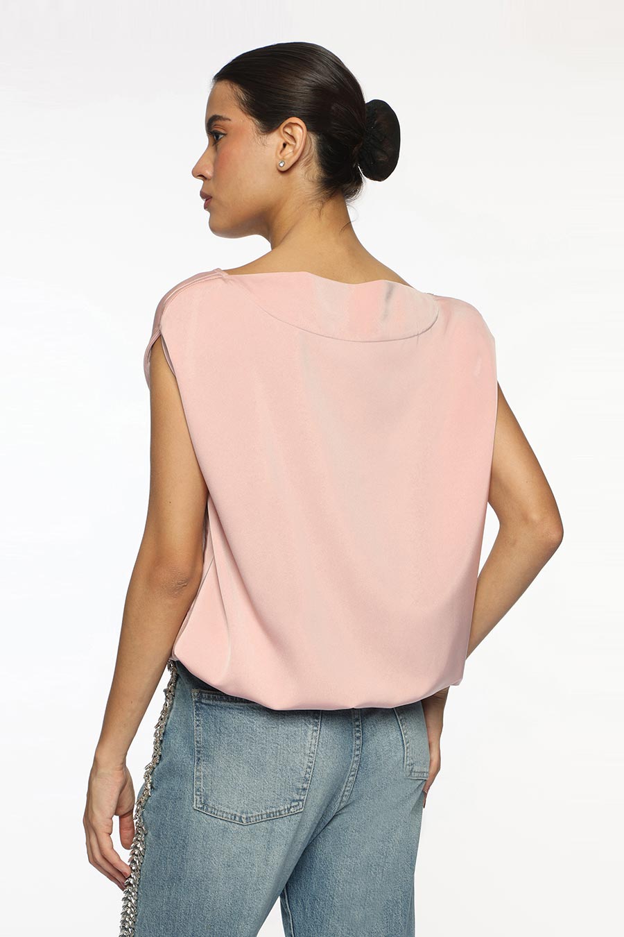 Light Pink Elana Zipper Top