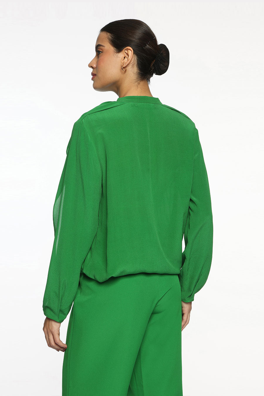 Green Chloe Cape Top