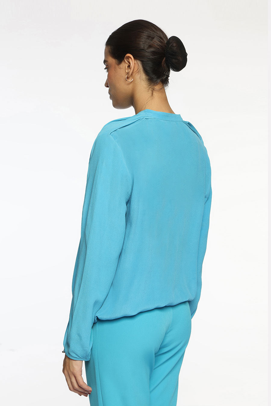 Aqua Blue Chloe Cape Top